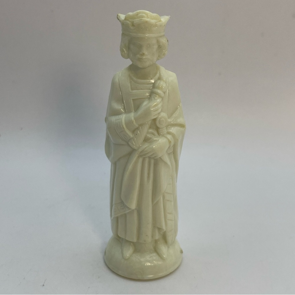 ANRI Renaissance White King Replacement Chess Piece Arthur Felt Bottom